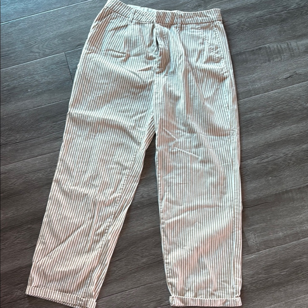 Brixton Beige Striped Chinos